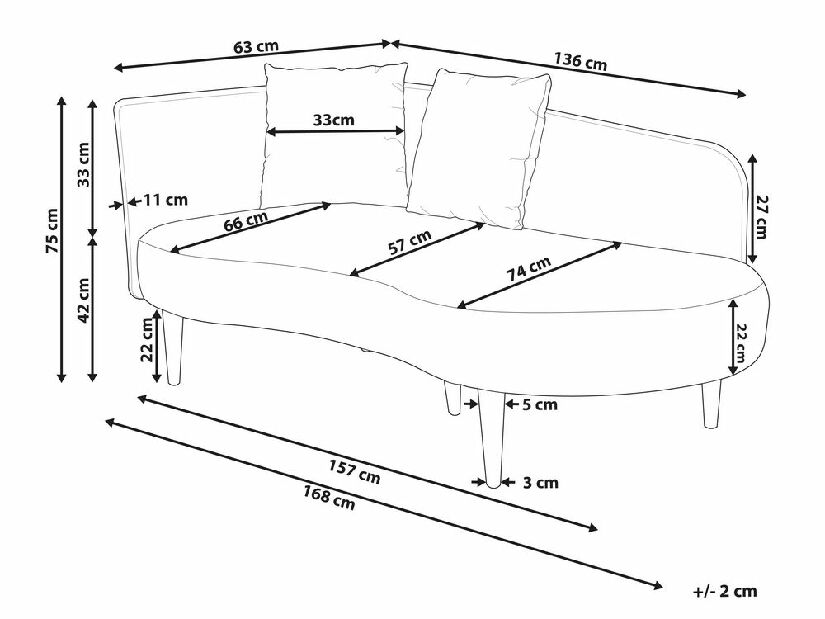 Sofa Chaza (siva) (L)