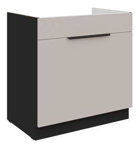 Dolná kuchynská skrinka pod drez Aaron 80 ZL 1S BB (čierna matná + kašmír)