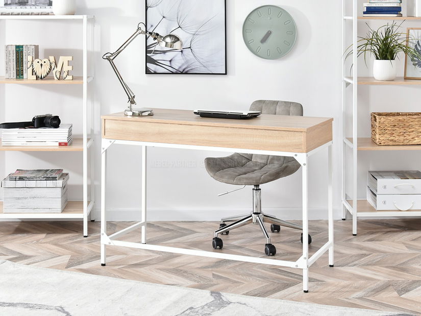 PC stolík Kaplan (dub + biela)