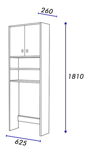 Dulap deasupra mașinii de spălat Sotema 2 (alb) 