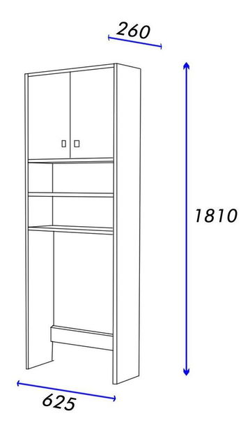Mosogatógép szekrény Sotema 2 (fehér) 