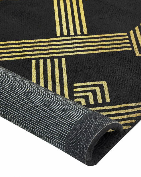 Szőnyeg 160x230 cm VESKE (szövet) (fekete)