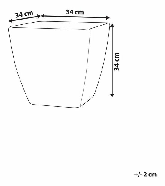 Virágtartó ZONS 34x34x34 cm (üveglaminált) (szürke)