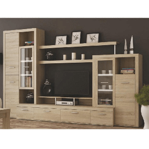 Mobilier living Adah New (stejar sonoma) (cu iluminat)