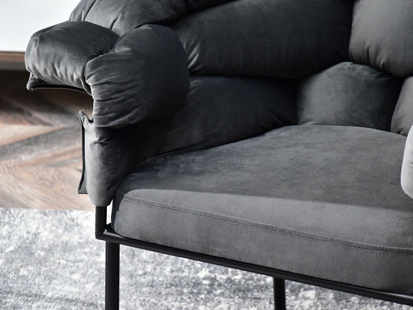 Relax fotel Piplio (grafit + fekete)