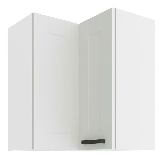 Horná rohová kuchynská skrinka Lucid 60x60 GN-72 2F (90°) (korpus: biela + front: mdf biela)