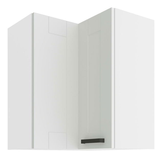 Horná rohová kuchynská skrinka Lucid 60x60 GN-72 2F (90°) (korpus: biela + front: mdf biela)