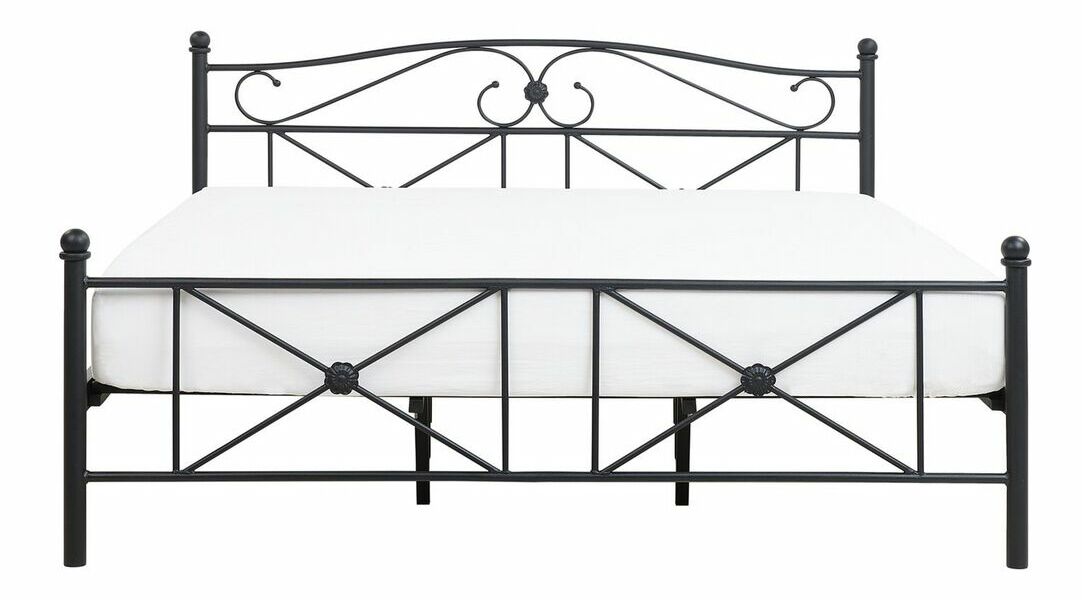 Manželská posteľ 180 cm Ramirez (čierna) (s roštom)