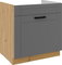 Dulap inferior de bucătărie pod drez Lucid 80 ZL 1S BB (Cadru: stejar artisan + front: mdf dustgrey)
