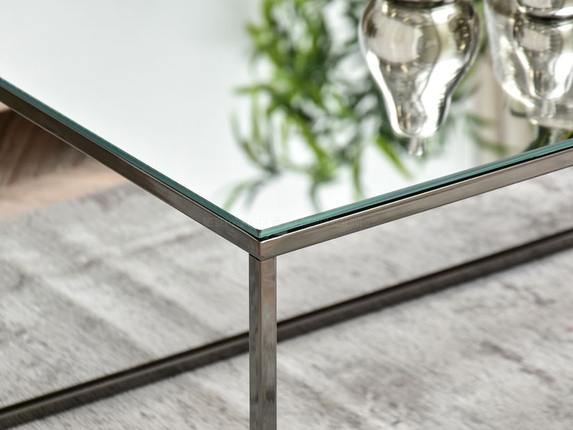 Dohányzóasztal Bella Xl (króm + fekete)