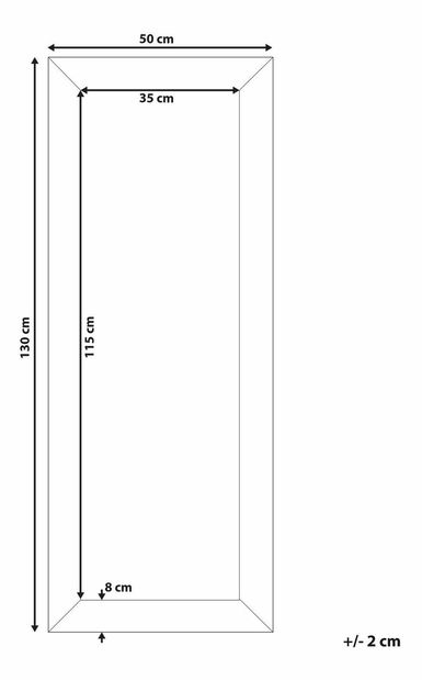 Fali tükör Plaza (fekete)