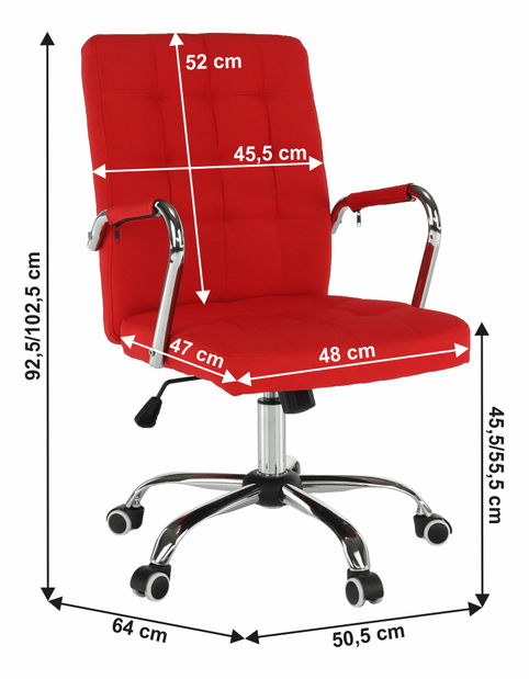Fotoliu de birou Moargan (Roșu)