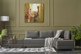 Rohová sedačka Flay 1 (hnedá) (P)