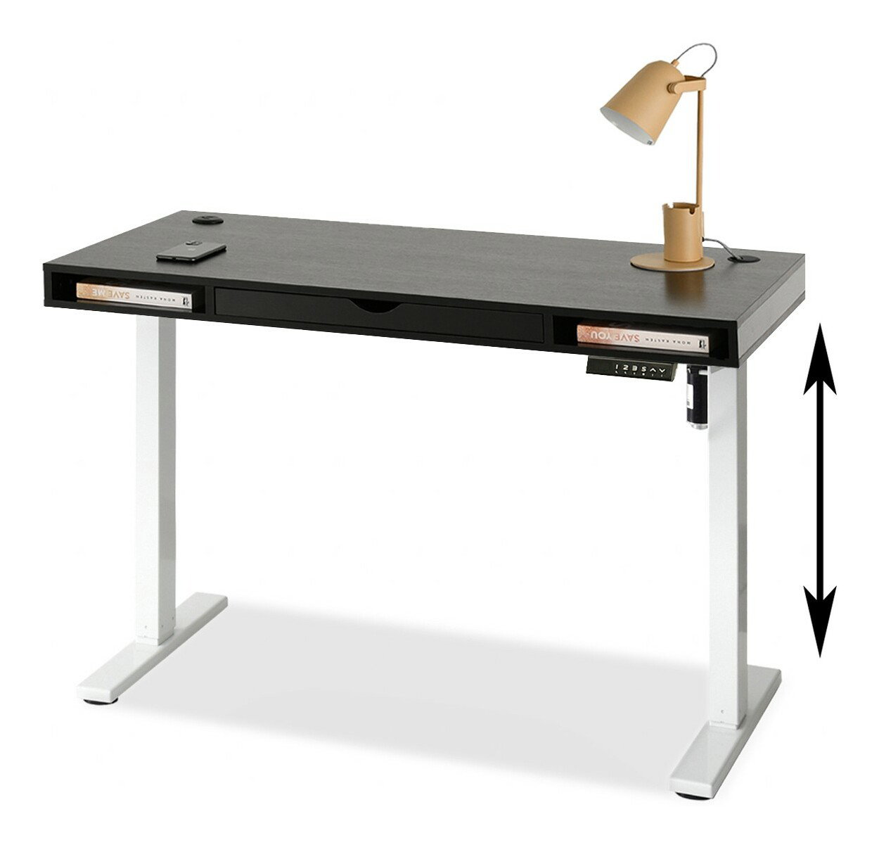 PC asztal Osto 120 (fekete fa + fekete)