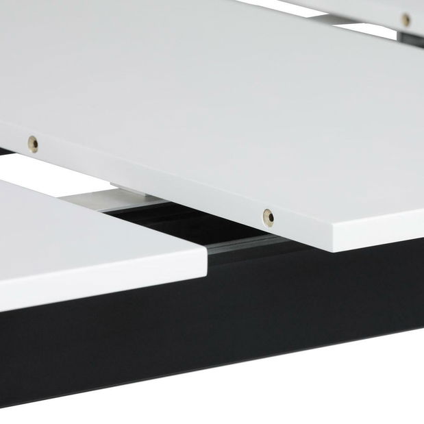 Masă sufragerie extensibilă Hundio (alb) (pentru 4-8 persoane)