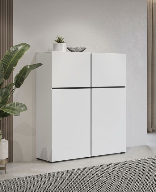 Komoda Crossroad W76 (crna + bijela)