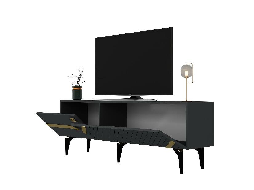 TV asztal/szekrény Tabivo (antracit + arany) 