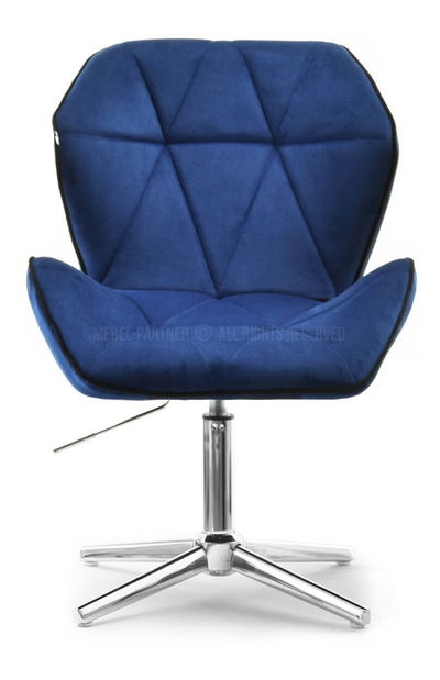 Fotelja Velma S (mornarsko plava + krom)