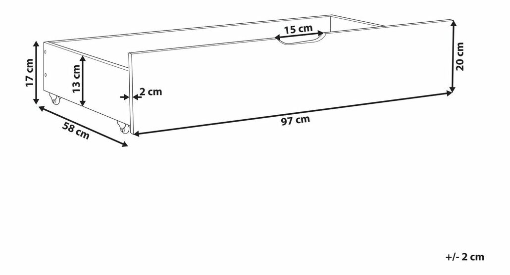 Set 2 buc. sertare Ruvio (lemn) (albastru)