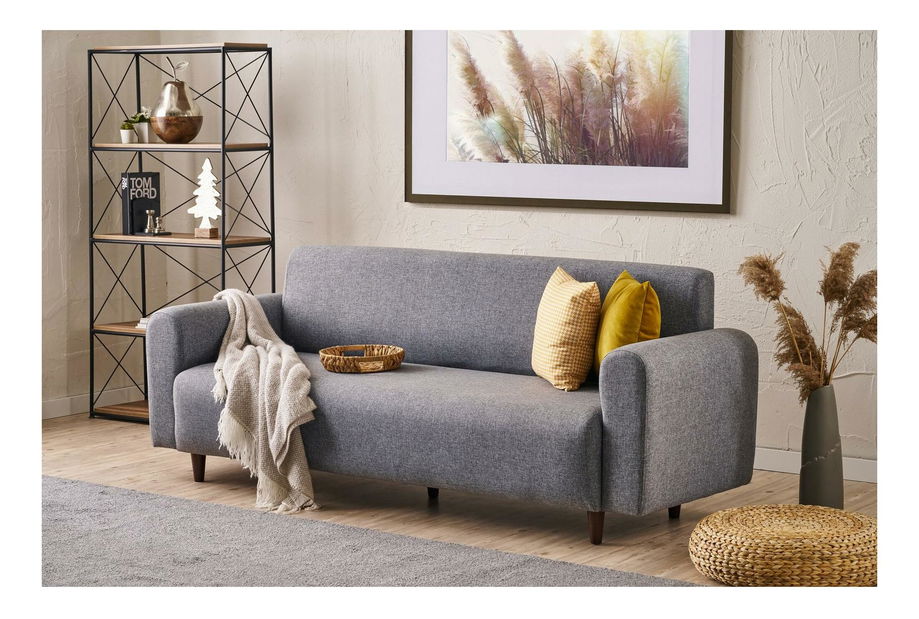 Set canapea fotoliu 3+1 Noyalepo L (gri + Nuc)