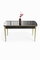 Jedálenský stôl (pre 4 osoby) Nitria 1 (čierny mramor + zlatá)
