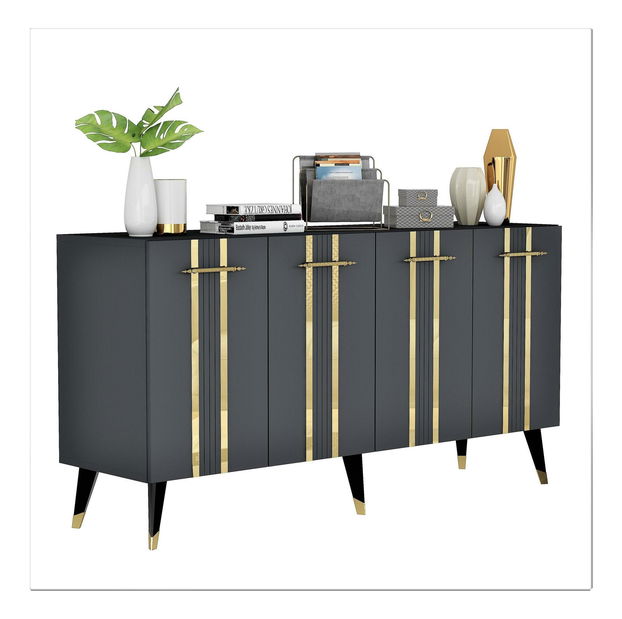 Szekrény Pebine 1 (antracit + arany) 