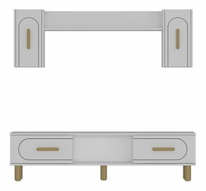 Obývacia stena Yosua (biela + dub zafírový)