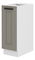Alsó konyhaszekrény Lucid 30 D CARGO BB (fehér + claygrey)