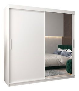 Dulap de haine 200 cm Toki 2 (alb mat + alb mat)