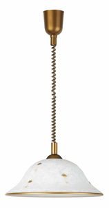 Viseća svjetiljka Art Flower 1956 (rižino kameno staklo + brončana)