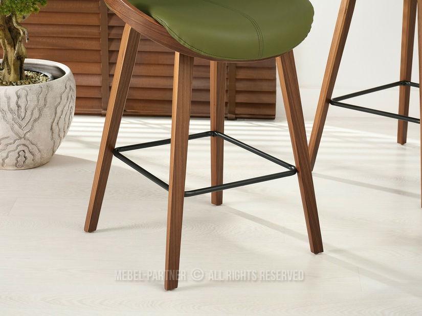 Stolička Lila H (orechovo zelená + orech)