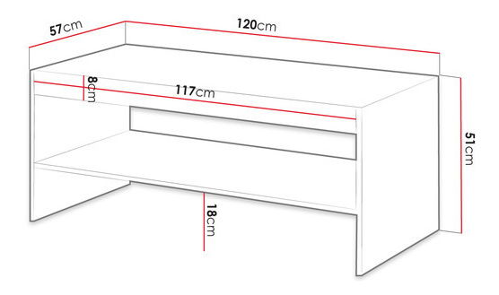Stolić za kavu Saphina (crna)