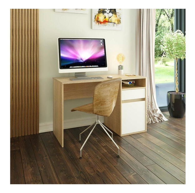 Masă PC Bolegy (Stejar sonoma + albă) 