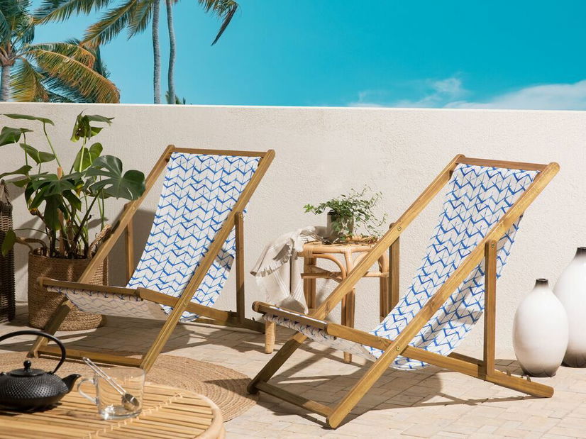 Set 2ks. záhradných lehátko Anizo (biela)