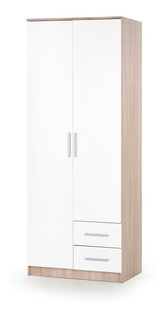 Ruhásszekrény Lappa (fehér + sonoma tölgy)
