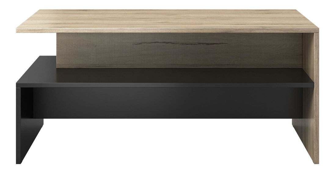 Masă de cafea Barly Typ 99 (negru + stejar san remo)