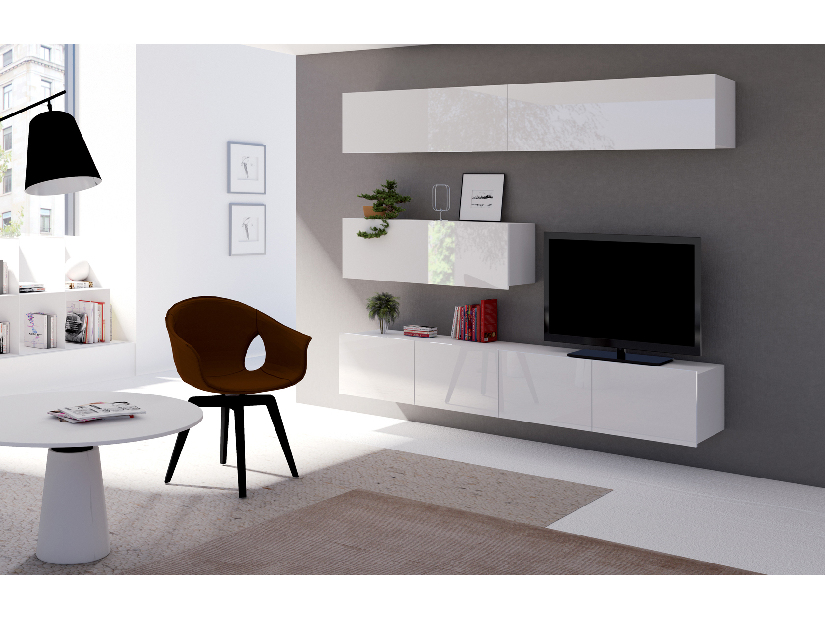 Mobilier living Calabria C8 (Alb) (fără iluminat)