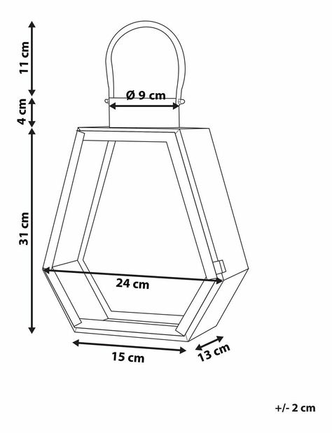Felinar CRETA 46 cm (oțel inoxidabil) (argintiu)