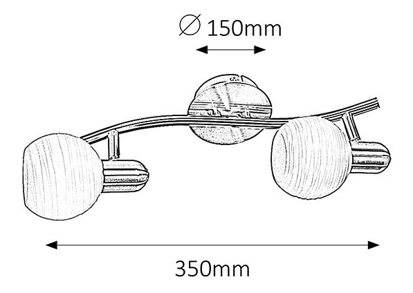 Spot LED Aurel 6342 (satin crom + motiv alb)