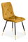 Jedálenska stolička Kallan (horčicová + čierna + zlatá)