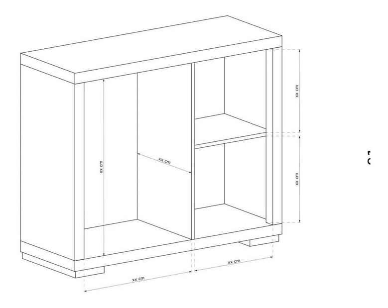 Comodă Vega 02 (Stejar santana închis)