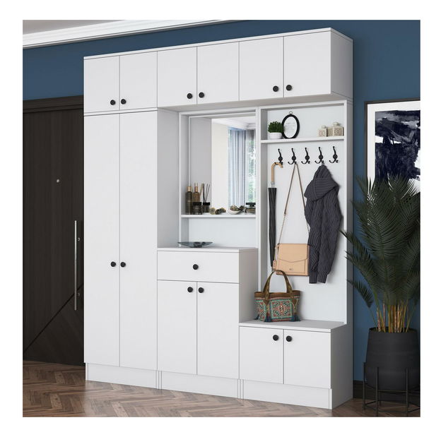 Predsieň Emily 1 (so zrkadlom) (biela + čierna)