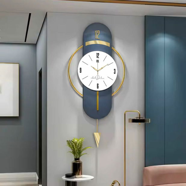 Nástenné hodiny Vlnia (námornícka modrá)