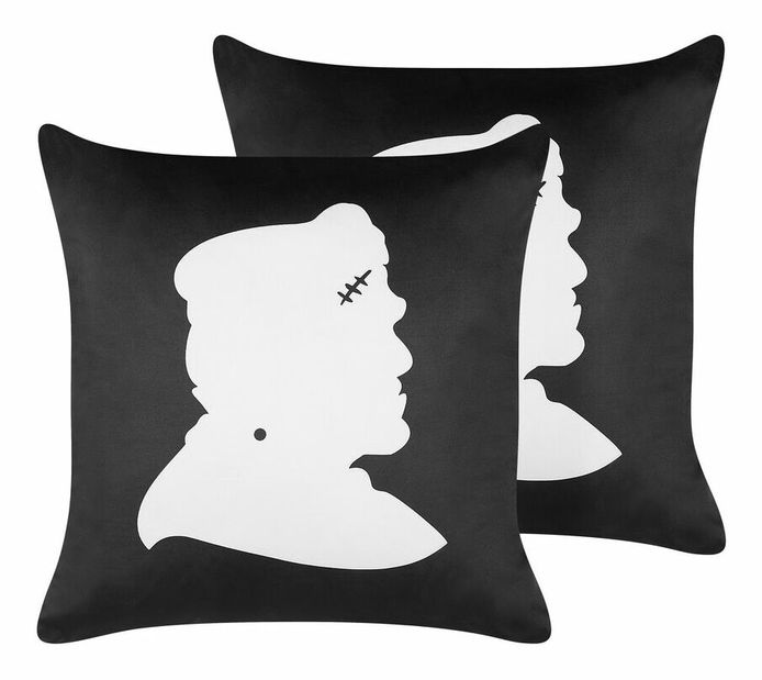 Set 2 buc perne decorative 45 x 45 cm Frankie (negru)