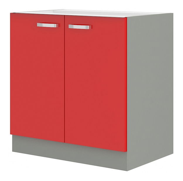 Alsó konyhaszekrény Roslyn 80 D 2F BB (piros + szürke)