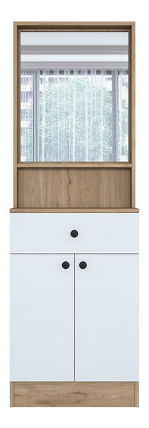 Mobilier hol Pixie 6 (nuc + alb) (cu oglindă)