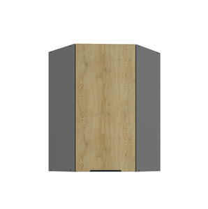 Dulap superior de bucătărie de colț Carminia 60x60 GN-90 1F (45) (stejar cremona + antracit)
