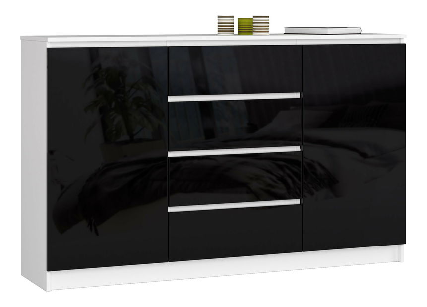 Komoda Koa (čierny lesk)