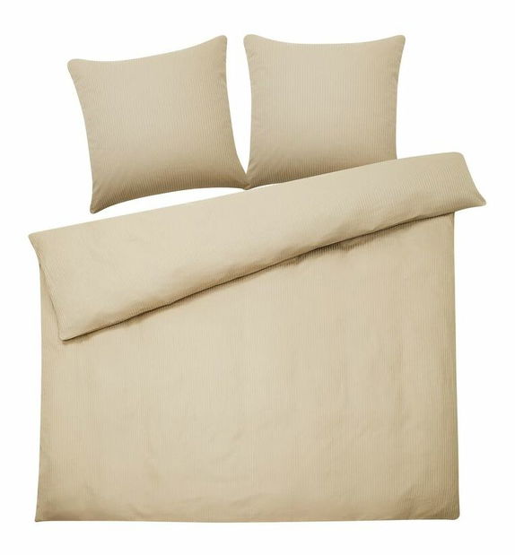 Lenjerie pat 220 x 240 cm Avignini (bej) (complet cu fețe de pernă)