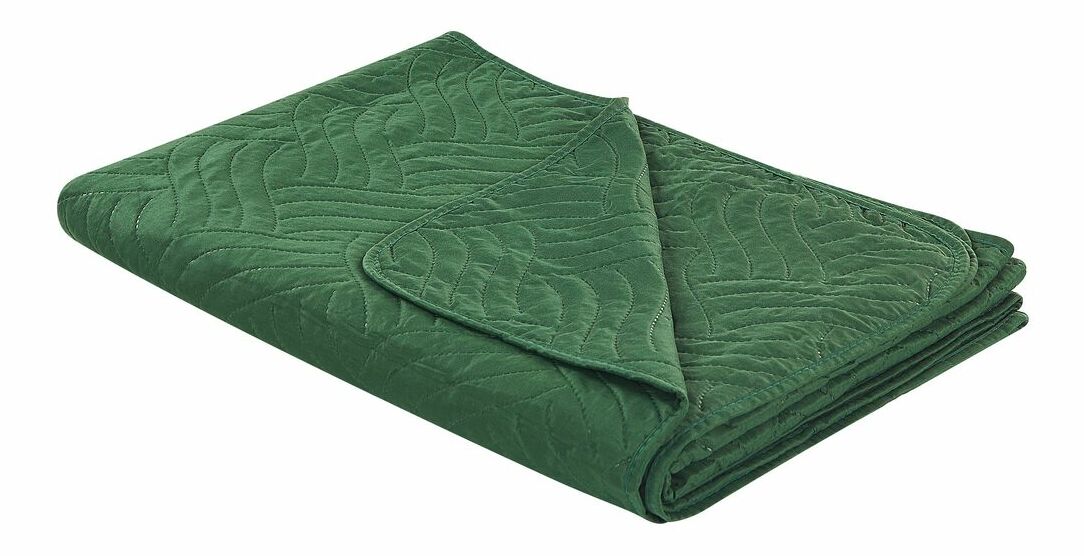 Set cuvertură pat și 2 perne 140 x 210 cm Bent (verde)